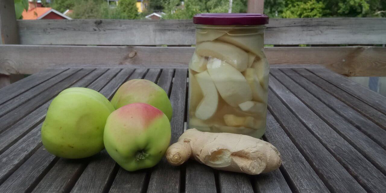 Gyömbéres almakompót télire tartósítószer nélkül